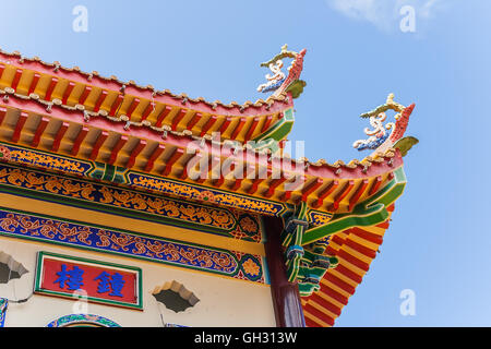 Detail der Kek Lok Si-Tempel auf Pulau Penang in Malaysia. Stockfoto