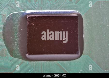 Makroaufnahme einer Computer-Prozessor-Chip Stockfoto