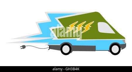 Elektroauto-Konzept. Vektor-illustration Stock Vektor