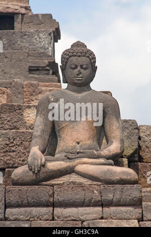 Borobudur-Tempel in der Nähe von Yogyakarta auf der Insel Java, Indonesien Stockfoto