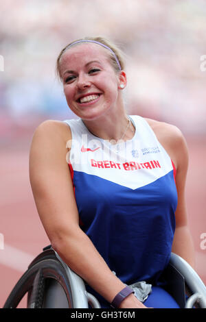 Hannah COCKROFT Gewinner des Frauen 100m T34, IPC Jubiläum Spiele 2016., Queen Elizabeth Olympic Park, Stratford, London, UK. Stockfoto