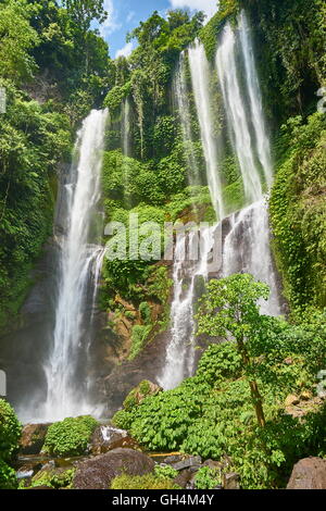 Sekumpul Wasserfall, Bali, Indonesien Stockfoto