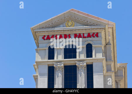 Las Vegas - ca. Juli 2016: Caesars Palace ist ein Luxushotel und Casino im Besitz von Caesars Entertainment ich Stockfoto