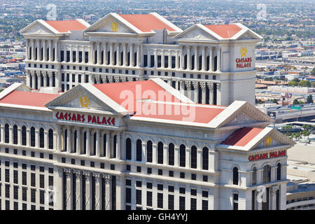 Las Vegas - ca. Juli 2016: Caesars Palace ist ein Luxushotel und Casino im Besitz von Caesars Entertainment II Stockfoto