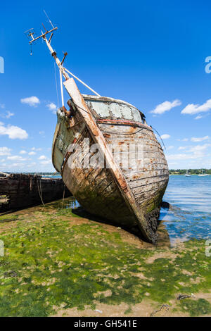 Schönheit und Wellness in verfallenden Boote am Wattenmeer Stockfoto