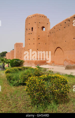 Geographie/Reisen, Marokko, historische Stadtmauer, Marrakesch, Afrika, Additional-Rights - Clearance-Info - Not-Available Stockfoto