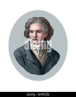 Ludwig van Beethoven 1770-1827, Komponist, Pianist Stockfoto