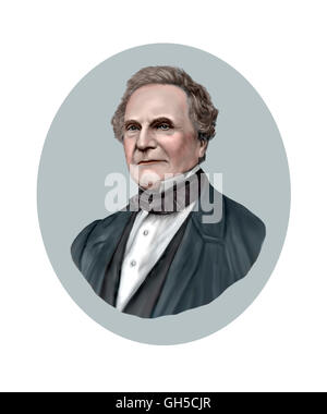 Charles Babbage, 1791-1871, Mathematiker Stockfoto