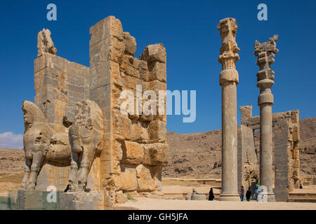 Geographie/Reisen, Iran, Persepolis, die ehemalige Hauptstadt der Achämeniden, gegründet von König Darius I, 520 v. Chr., Tor aller Nationen, Additional-Rights - Clearance-Info - Not-Available Stockfoto