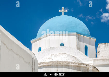 Griechische Kirche in Lefkes, Insel Paros, Griechenland Stockfoto