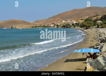 Strand von Agios Ioannis, Lemnos Insel, Griechenland Stockfoto