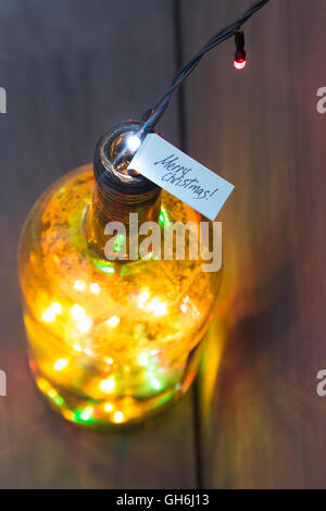 Frohe Weihnachten-Label mit kalligrafischen text Stockfoto