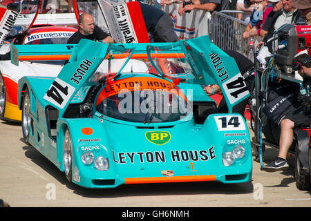 Tommy Dreelan, Porsche 962 Sport Rennwagen, Gruppe C Rennen, 2016 Silverstone Classic Event, UK Stockfoto