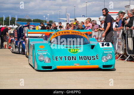 Tommy Dreelan, Porsche 962 Sport Rennwagen, Gruppe C Rennen, 2016 Silverstone Classic Event, UK Stockfoto