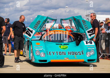 Tommy Dreelan, Porsche 962 Sport Rennwagen, Gruppe C Rennen, 2016 Silverstone Classic Event, UK Stockfoto