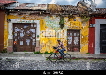 Straßenleben in Antigua - Guatemala Stockfoto