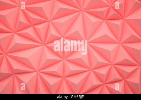 Abstrakte rosa low-Poly-Hintergrund mit Kopie Raum 3d render Stockfoto