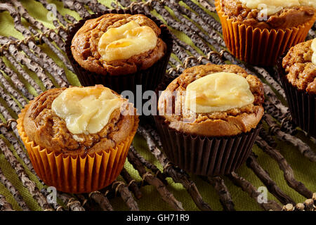 Würzige Kürbis-muffins Stockfoto