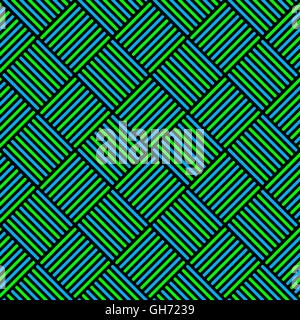 Abstrakte geometrische Musterdesign. Bunte Linien auf schwarzem Hintergrund. Vektor-Illustration Stock Vektor