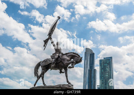 General John Logan Monument im Grant Park, Chicago, Illinois, USA Stockfoto