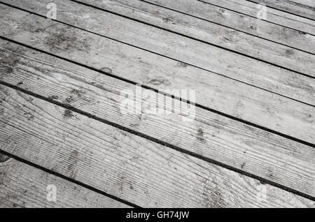 Alte graue Holzboden, detaillierte Hintergrundtextur Foto Stockfoto