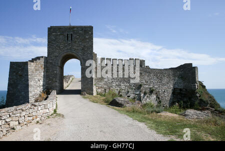 Tor der Festung Kaliakra, Schwarzmeerküste Stockfoto