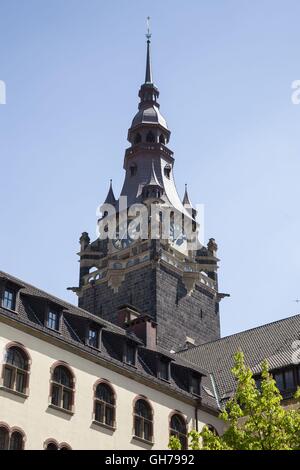 Geographie/Reisen, Deutschland, Nordrhein-Westfalen, Bergisches Land, Wuppertal, Wupper (Fluss), Rathaus, Additional-Rights - Clearance-Info - Not-Available Stockfoto