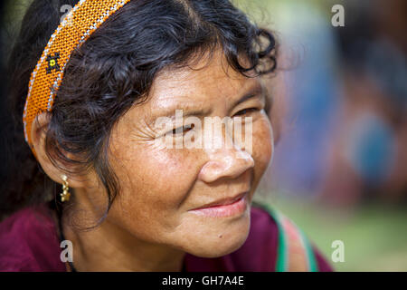 Leute aus dem Stamm der Mangyan auf Mindoro, Philippinen Stockfoto