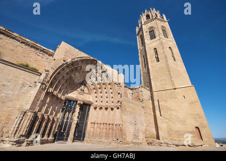 Kathedrale La Seu Vella in Lleida, Katalonien, Spanien. Stockfoto