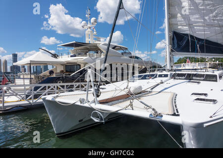 Die North Cove Marina in Lower Manhattan in New York Stadt Stockfoto