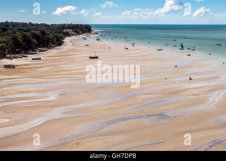 Vilanculos Beach in Mosambik aus der Luft Stockfoto