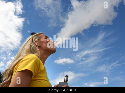 Vapefest das Festival für dampfen-Enthusiasten bei Shrewsbury Uk 6. August 2016 Stockfoto