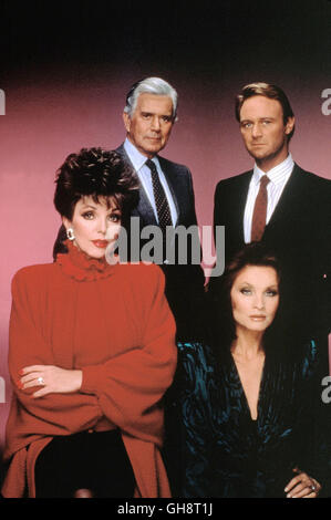 DENVER CLAN / Dynasty USA 1981-1989 / Esther + Richard Shapiro u.a. Alexis Morrell Carrington Colby Dexter Rowan (JOAN COLLINS), Cassandra "Streicheln" Morrell (KATE O'MARA), Blake Carrington (JOHN FORSYTHE) Und Benjamin "Ben" Carrington (CHRISTOPHER CAZENOVE) Regie: Esther + Richard Shapiro u.a.  aka. Dynastie Stockfoto