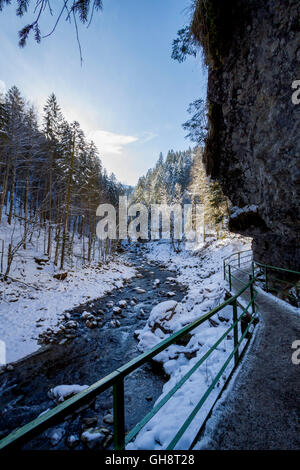 Breitachklamm Im Winter Stockfoto