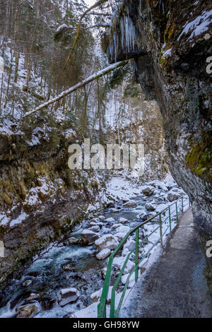 Breitachklamm Im Winter Stockfoto