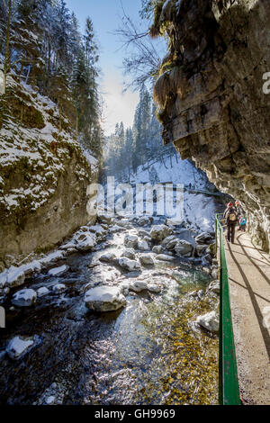 Breitachklamm Im Winter Stockfoto