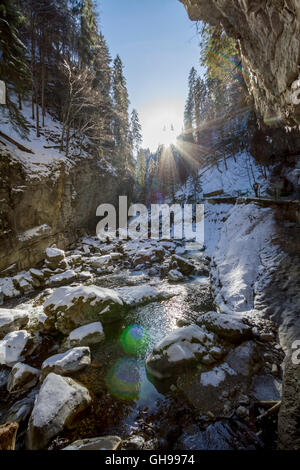 Breitachklamm Im Winter Stockfoto