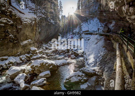 Breitachklamm Im Winter Stockfoto