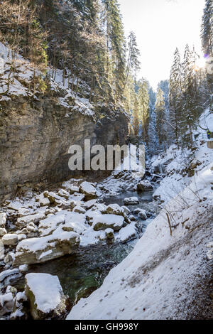 Breitachklamm Im Winter Stockfoto