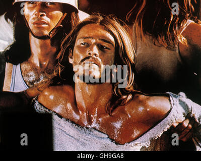 Eine Gruppe Junger Leute Spielwarenmesse in Den Ruinen Antiker Bauten in der Negev-Wüste Stationen aus Dem Leben Jesus Nach. Szene Mit TED NEELEY (Jesus) Film, Fernsehen, Musik, 70er-Regie: Norman Jewison aka. Jesus Christ Superstar Stockfoto