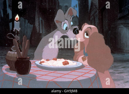 SUSI UND STROLCH Lady und der Tramp USA 1955 Clyde Helen, Wilfred Jackson Walt Disney: Susi und Strolch Film, Fernsehen, Zeichentrick, Animation, 50er Regie: Helen Clyde, Wilfred Jackson aka. Susi und Strolch Stockfoto