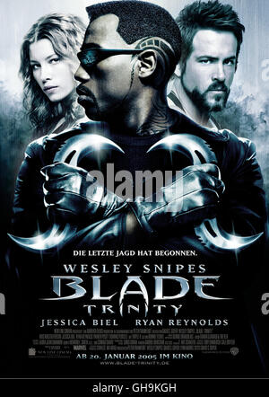 BLADE TRINITY Blade: Trinity USA 2004 David S. Goyer Filmplakat Film, Fernsehen, Kino, Actionfilm, Filmplakat-Regie: David S. Goyer aka. Blade: Trinity Stockfoto