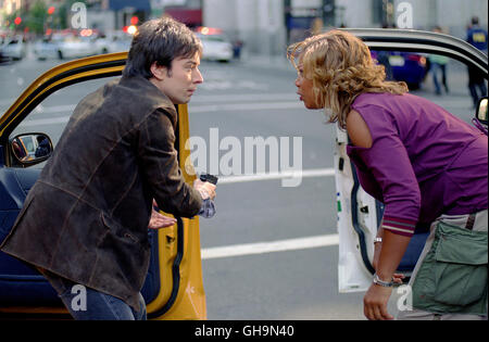 NEW YORK TAXI Taxi USA 2004 Tim Story Undercover-Polizist Washburn (JIMMY FALLON) Und Taxifahrerin Belle (QUEEN LATIFAH) Regie: Tim Story aka. Taxi Stockfoto