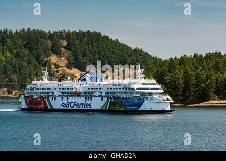 Britisch-Kolumbien Überfahrt der zentralen Georgia Strait, British Columbia, Kanada Stockfoto