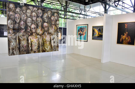 Universidad Autonoma de Guerrero-Kunst-Museum auf Avenida Costera Miguel Aleman, Acapulco, Mexiko. Künstler: Luis Vargas Santa Cruz. Stockfoto