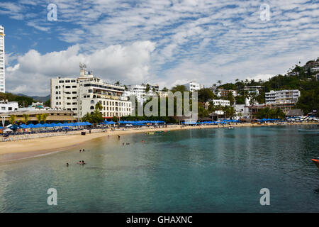 Playa Caleta Strand, Acapulco, Mexiko Stockfoto