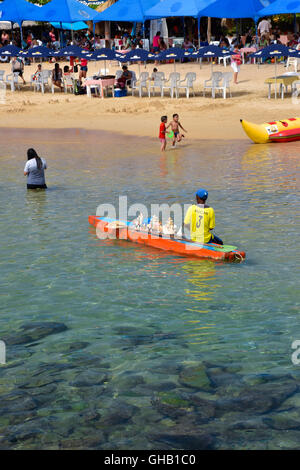 Strand Playa Caletilla, Acapulco, Mexiko Stockfoto