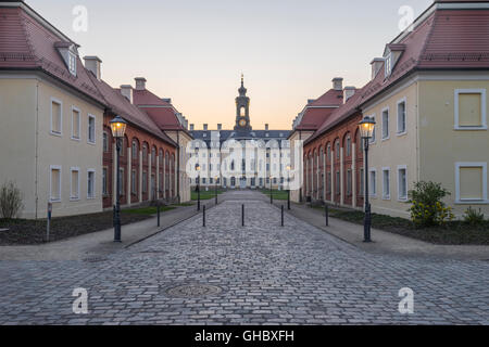 Geographie/Reisen, Deutschland, Sachsen, Wermsdorf, schloss Hubertusburg am Abend - Additional-Rights Clearance-Info - Not-Available Stockfoto