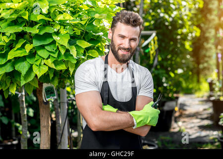 Porträt der schönen Gärtner Stockfoto