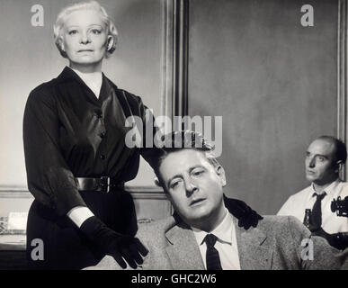 KOMMISSAR MAIGRET STELLT EINE FALLE Maigret neigen un Piege Frankreich/Italien 1957 Jean Delannoy LUCIENNE BOGAERT (Madame Maurin), JEAN DESAILLY (Marcel Maurin) Regie: Jean Delannoy aka. Maigret neigen un piege Stockfoto